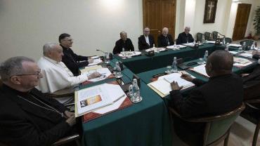 File photo of a C9 meeting in the presence of Pope Francis 