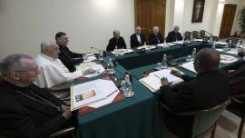 File photo of a C9 meeting in the presence of Pope Francis 
